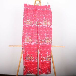 Christmas Village Pajama Lounge Pants Women's XL December 25th